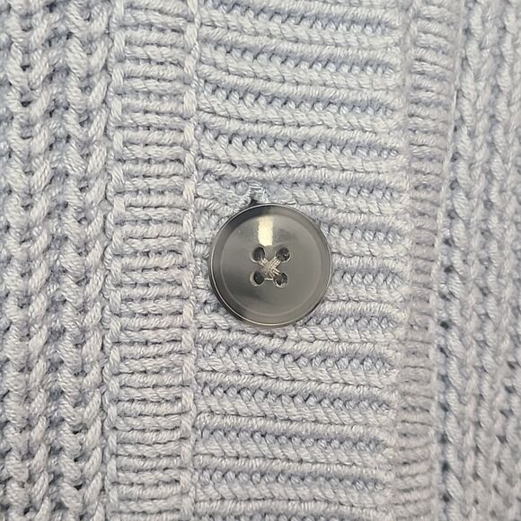 Haven Well Within Light Blue Shawl Collar Cardigan Cotton Chunky Knit Size XS - Picture 4 of 12